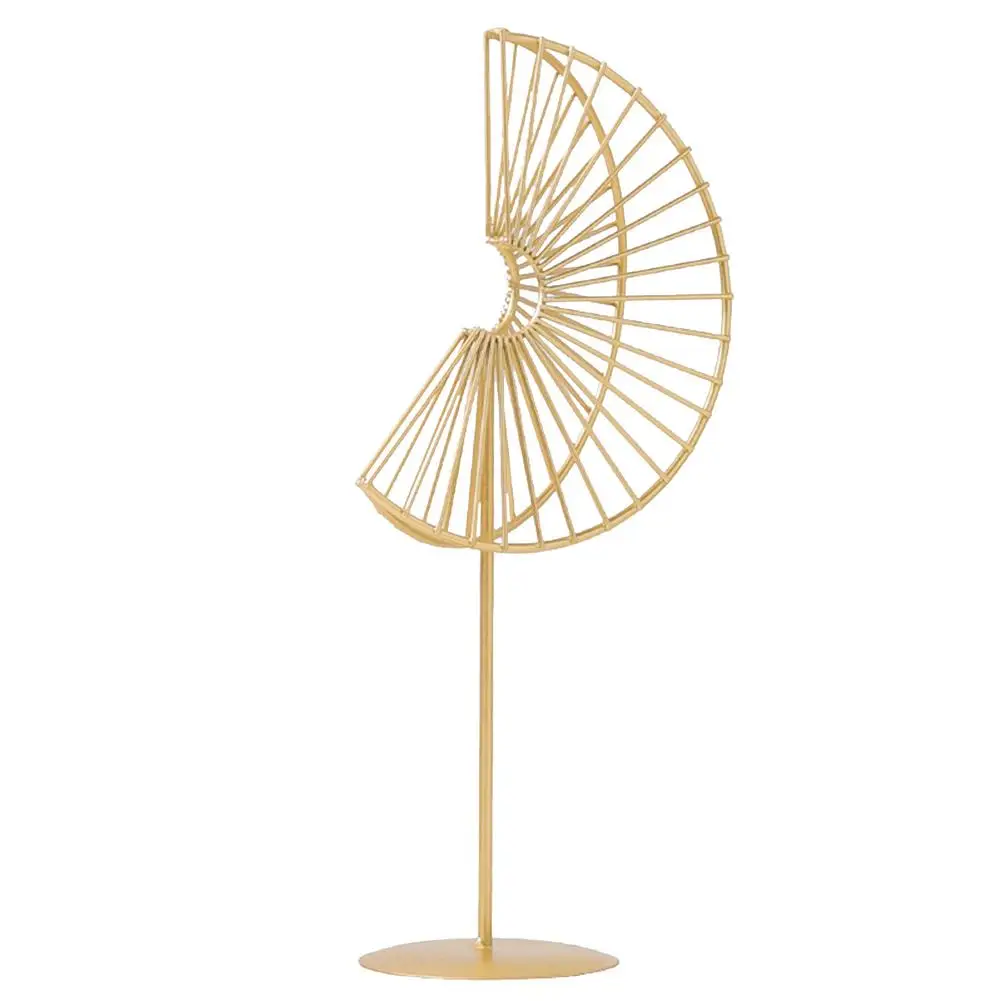 

Golden ginkgo decoration wrought iron Ornament home desktop metal geometry decor office Nordic style Folding ball Ornament