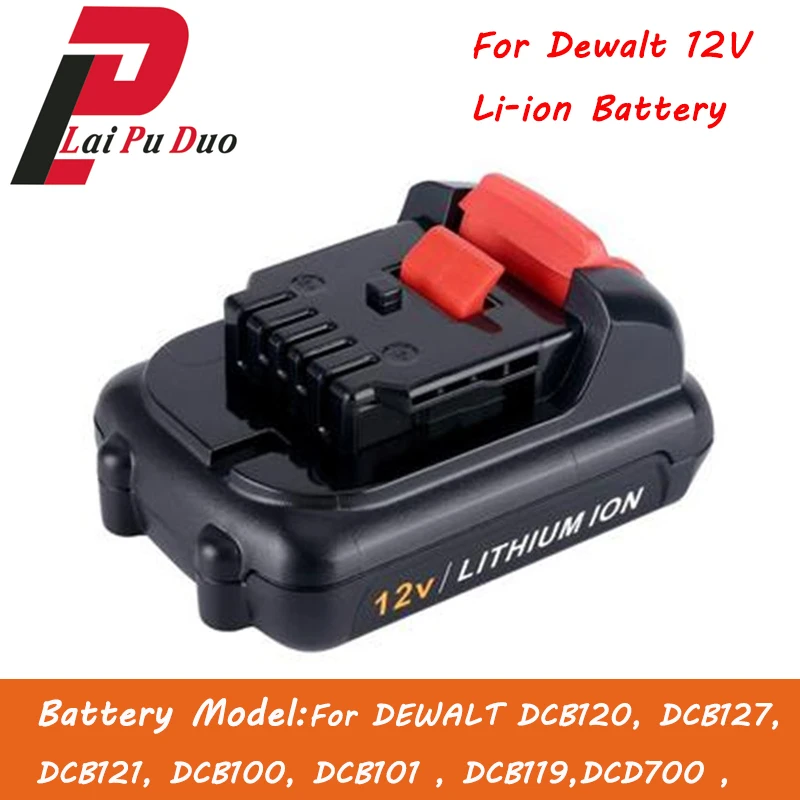 12V 2000mAh литий ионный аккумулятор для Dewalt DCB120 DCB100 DCT410S1 DCT414S1 DCL510 DCF610 DCF610S2 DCD710 DCF813S2