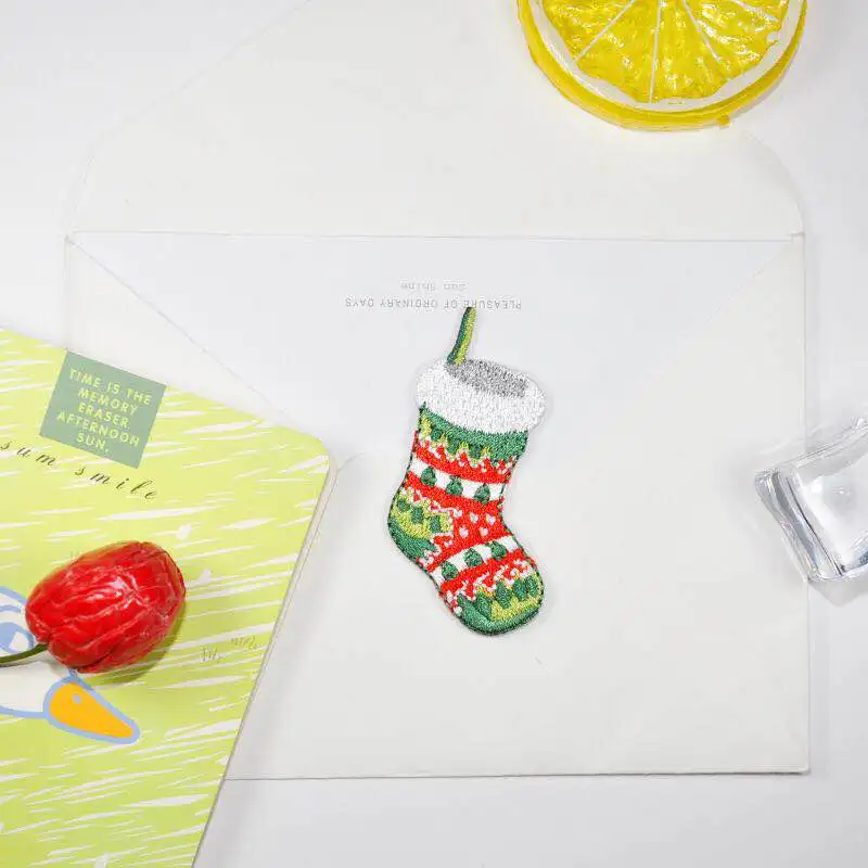 Мультяшная Рождественская серия вышитая нашивка для одежды Санта-Клаус лось