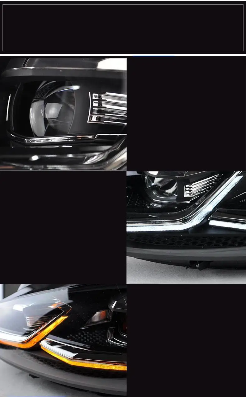 Drl Automovil Запчасти для укладки Neblineros Led Para Автомобильные фары Задние Автомобильные фары в сборе 14 15 16 17 для Volkswagen Golf 7