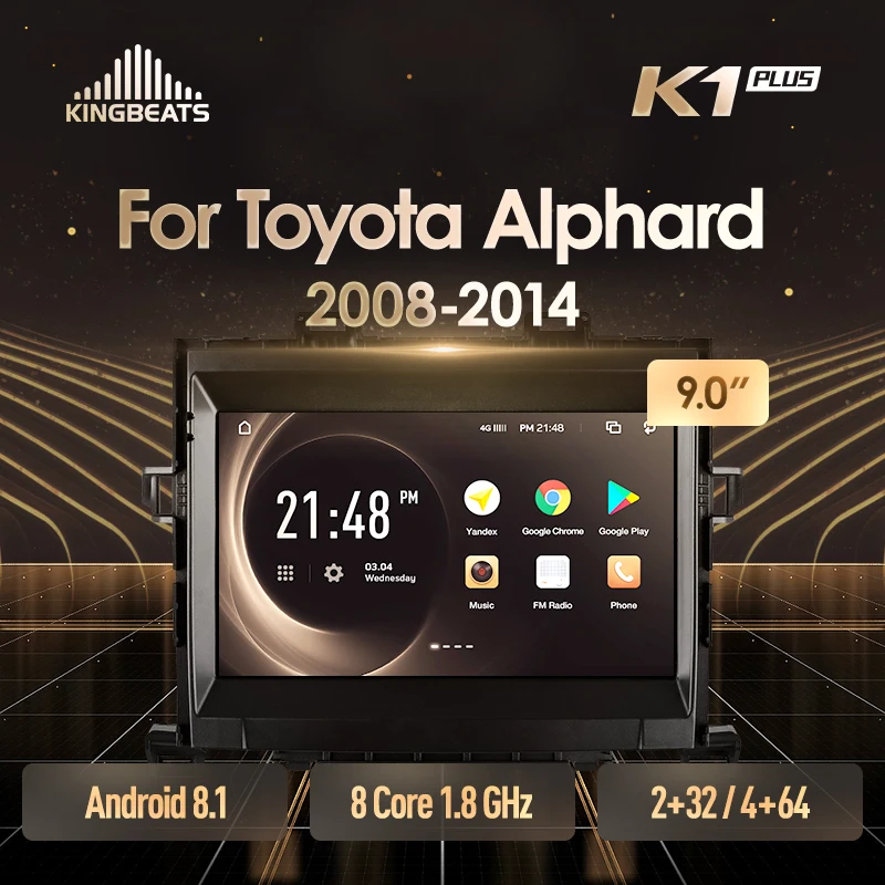 KingBeats штатное головное устройство For Toyota Alphard H20 2008 2014 GPS Android 8.1 автомагнитола на