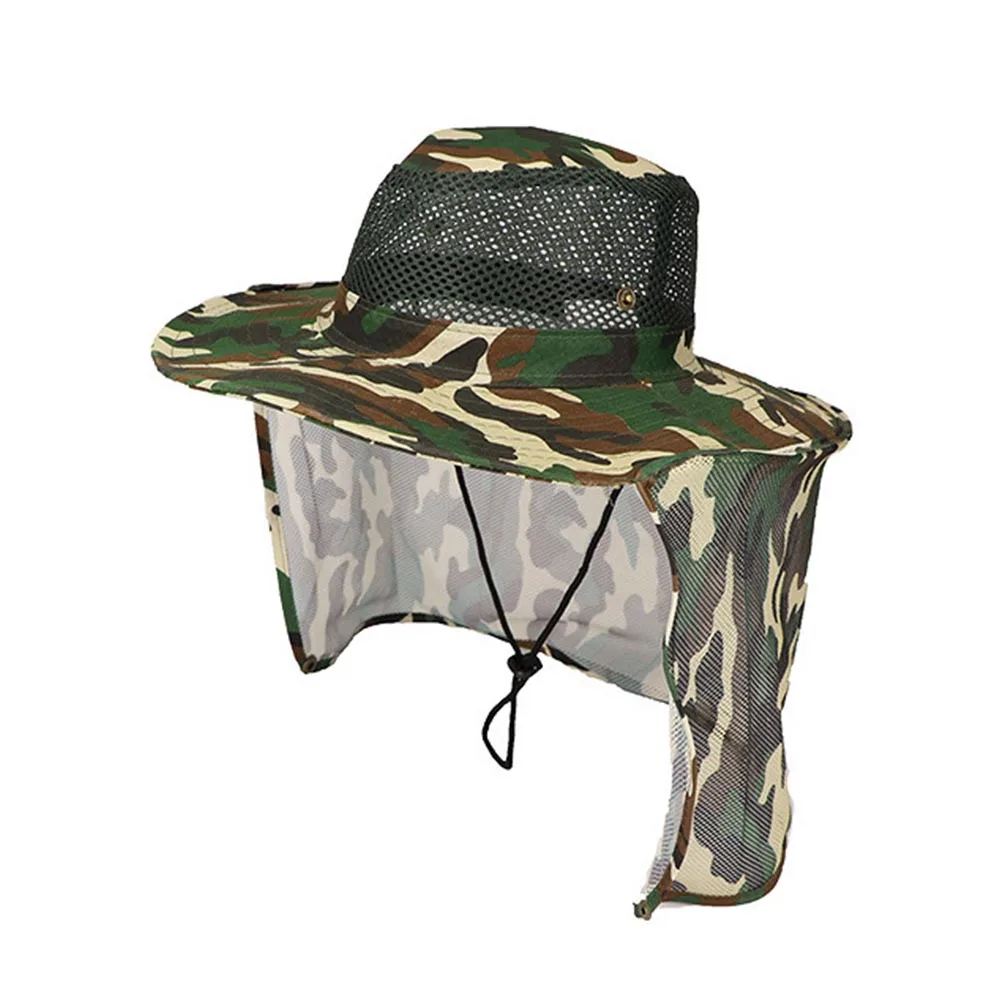 Уличная Складная камуфляжная шляпа зимняя дышащая сетчатая с широкими полями