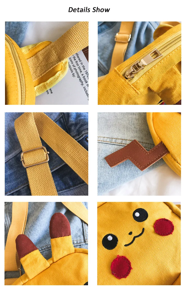 Горячая Ins Новое поступление японский аниме mochila kawaii милая сумка Harajuku Забавная детская мини Пикачу bolsa рюкзак для девочек Сумка