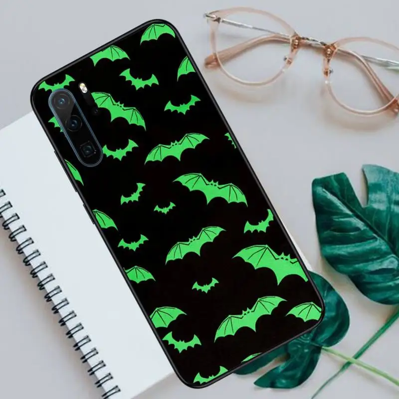 

Bat Skeleton Halloween pattern horror Phone Case For Huawei P40 P20 P30 lite Pro P Smart 2019 Mate 40 20 10 Lite Pro Nova 5t