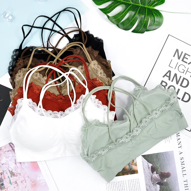 

Новый сексуальный бюстгальтер, красивый кружевной топ без стальных колец, Спортивное нижнее белье, женский бюстгальтер