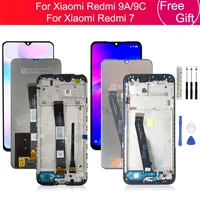 for xiaomi redmi 9a9c lcd display touch screen digitizer assembly with frame for redmi 7 lcd display replacement repair parts