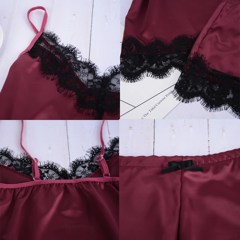 Раздельные кружевные пижамы из 2 предметов женское пляжное платье ночное белье