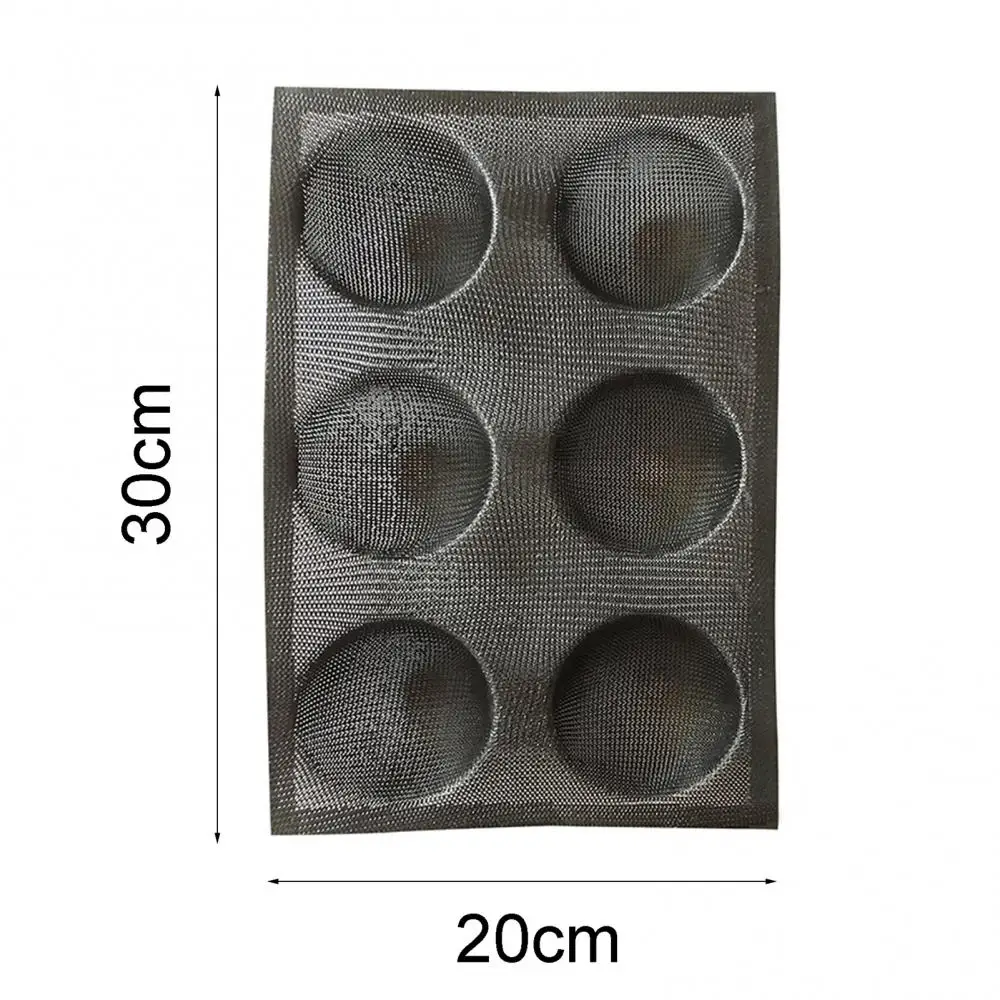 

silicone bun bread form round shape baking sheet burgers mold non stick food grade mould kitchen tool 6 caves