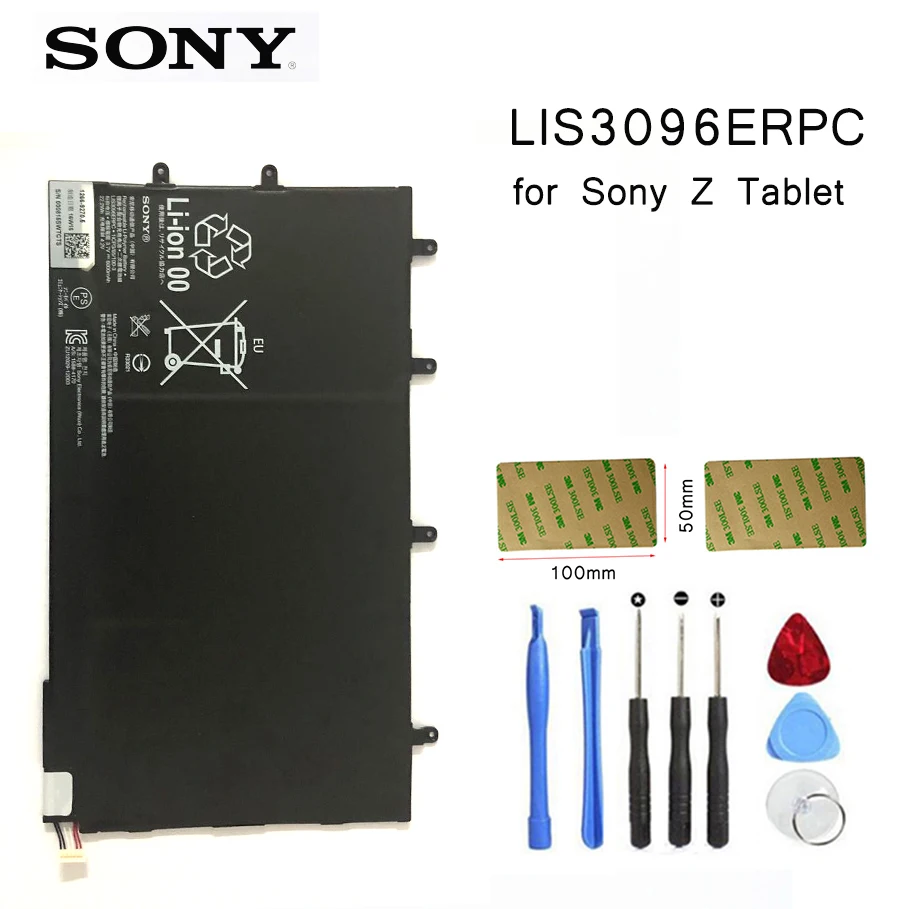 Оригинальная запасная батарея для sony Xperia Tablet Z 1ICP3/65/100-3 LIS3096ERPC настоящая планшета