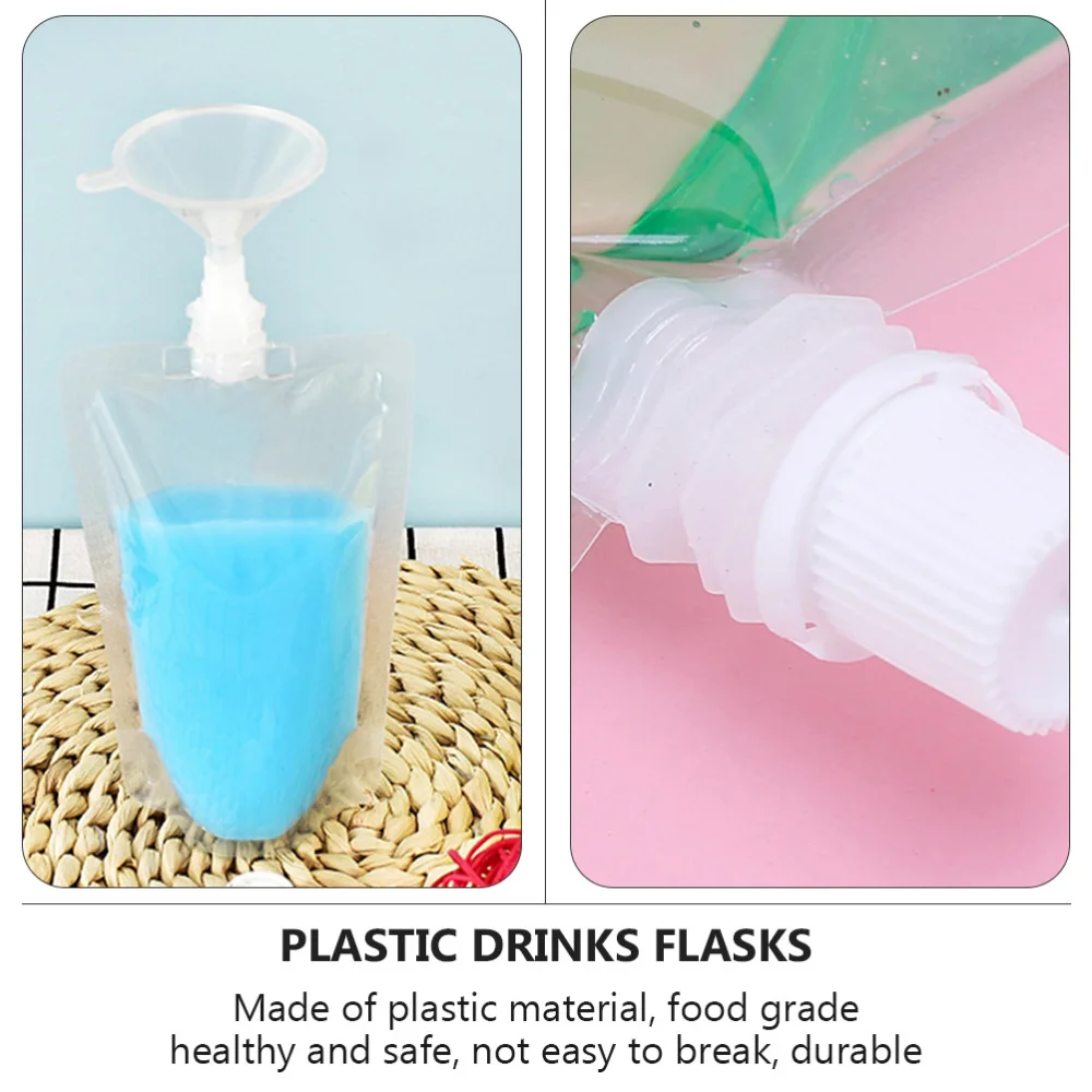 30 шт. прозрачные колбы для напитков 200 мл|Плоские фляги| |