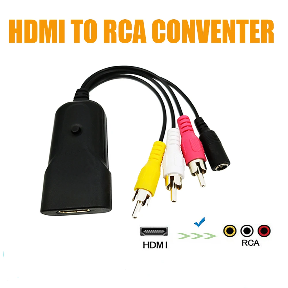 HDMI إلى RCA مركب AV فيديو محول صوت داعم محول NTSC PAL ل XBOX PS3 PS4 TV STB VHS VCR كاميرا DVD