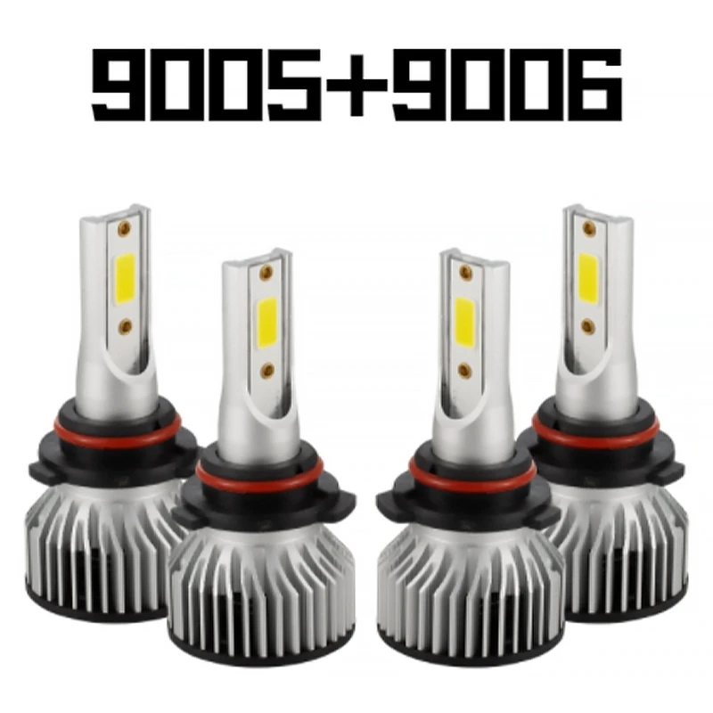 

2Pairs 9005 9006 HB3 HB4 Combo LED Headlight Bulbs Kit High & Low Beam Bulb 6000K