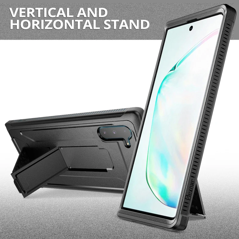 Роскошный черный Жесткий Чехол для samsung Galaxy Note10 Plus чехол с поддержкой защиты