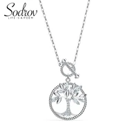 sodrov silver 925 15mm tree of life necklace nature lucky silver necklace for women silver 925 jewelry gift necklace