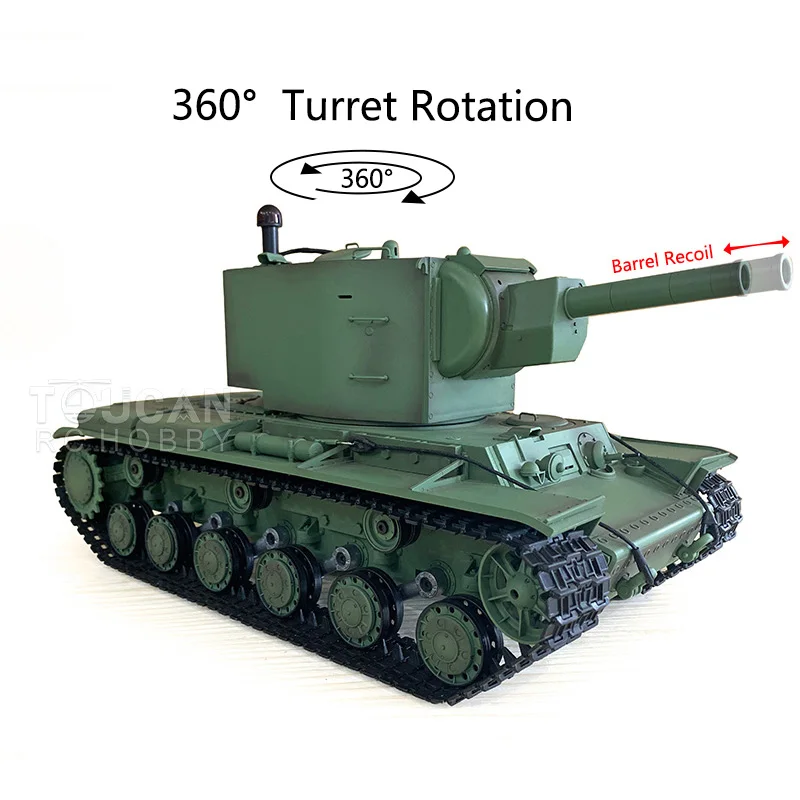 

In stock 1/16 HENG LONG TK7.0 Plastic Soviet KV-2 RTR Heavy RC Tank Gigant 3949 360° Turret Speaker Smoking Unit Toys TH19748
