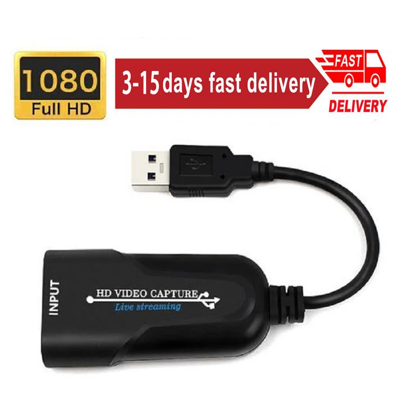 Мини видеокарта для захвата игр USB 2 0 1080P записывающее устройство PS4 HD камера
