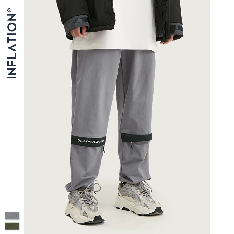 Брюки джоггеры INFLATION мужские свободные с принтом на молнии завязками прямые 93436W
