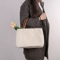 simple design womens bags new 2021 trend high capacity ladie shopper totes vintage canvas shoulder bags portable female handbag