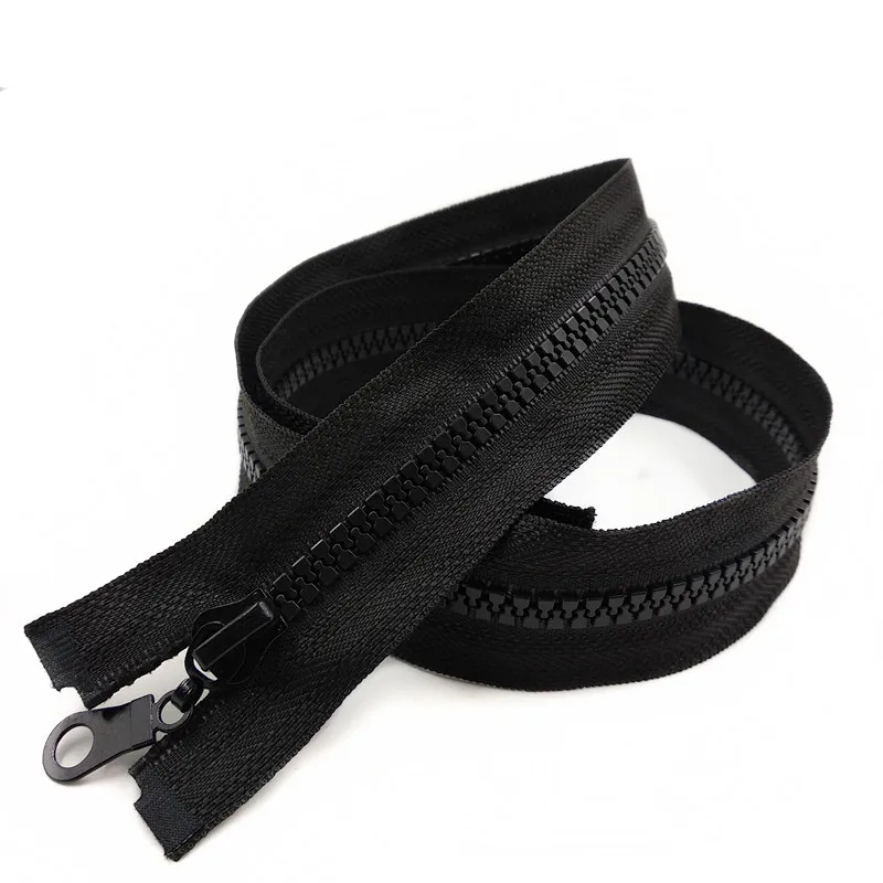 Black 1pc 70 см куртка молния № 5 смолы молнии открытый конец длинный замок головы Швейные аксессуары - Цвет: Black 1pc