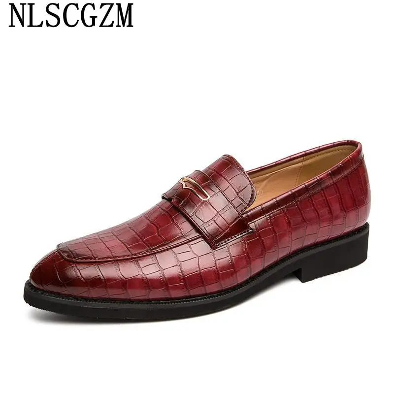 

Elegant Party Shoes for Men Loafers Men Dress Shoes Italian Designer Leather Shoes Men Formal Sapato Masculino мужская обувь