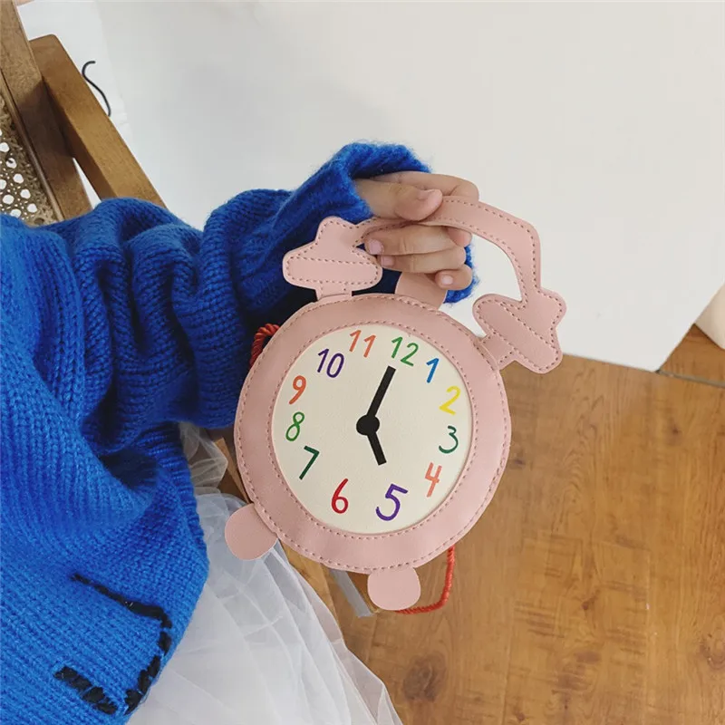 Забавная дизайнерская сумка через плечо с будильником Детская Милая круглая