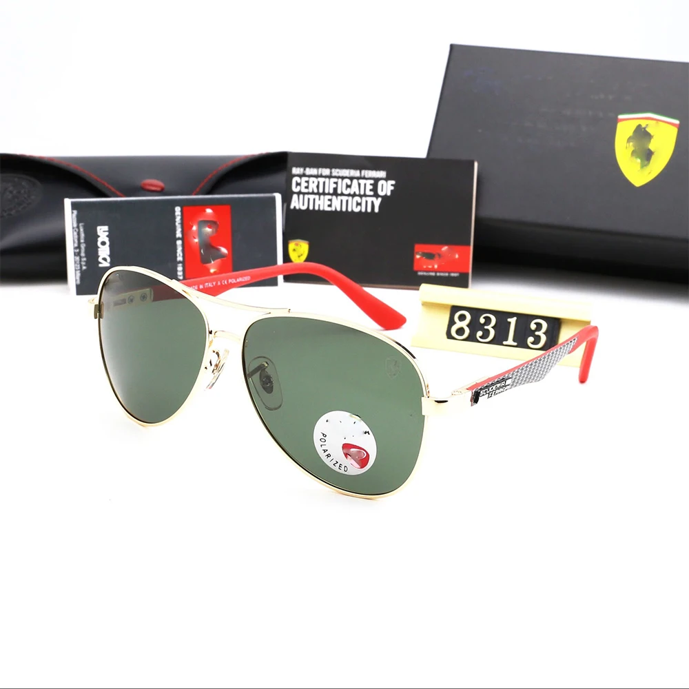 

8313 Luxury big brand luxury sunglasses men's and women's glasses sunglasses shading driver with box big frame pilot