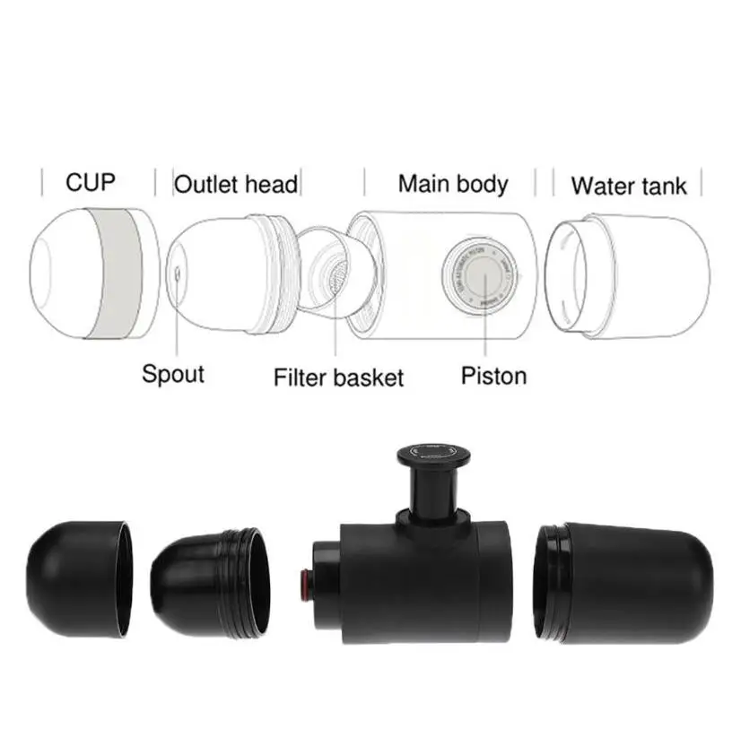 Mini Coffee Machine Handheld Maker Portable Espresso Manually handheld Pressing For Home Office Travel | Дом и сад