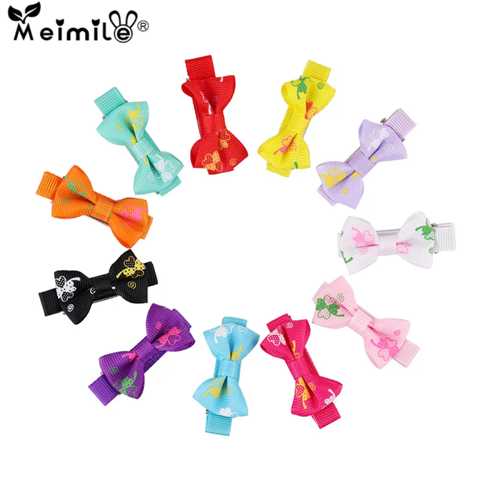 Meimile модные заколки для волос с бантом аксессуары девочек Подарочный принт