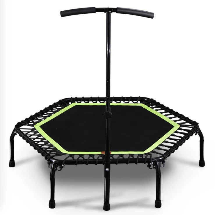 

Hexagon 45-inch home fitness trampoline with armrest silent bounce bed
