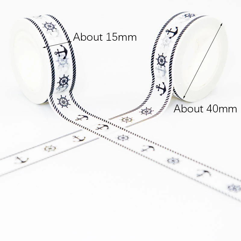 

Sea Rudder Washi Tape Set Sticky Decorative DIY Office Stationery Masking Paper Tape Scrapbooking 1PCS