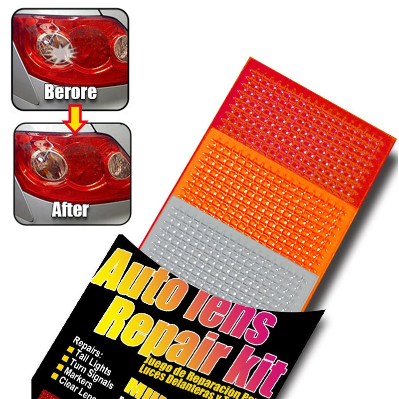 DIY сетке авто объектив Ремкомплект Quick Fix трещины сломанной хвост светильник
