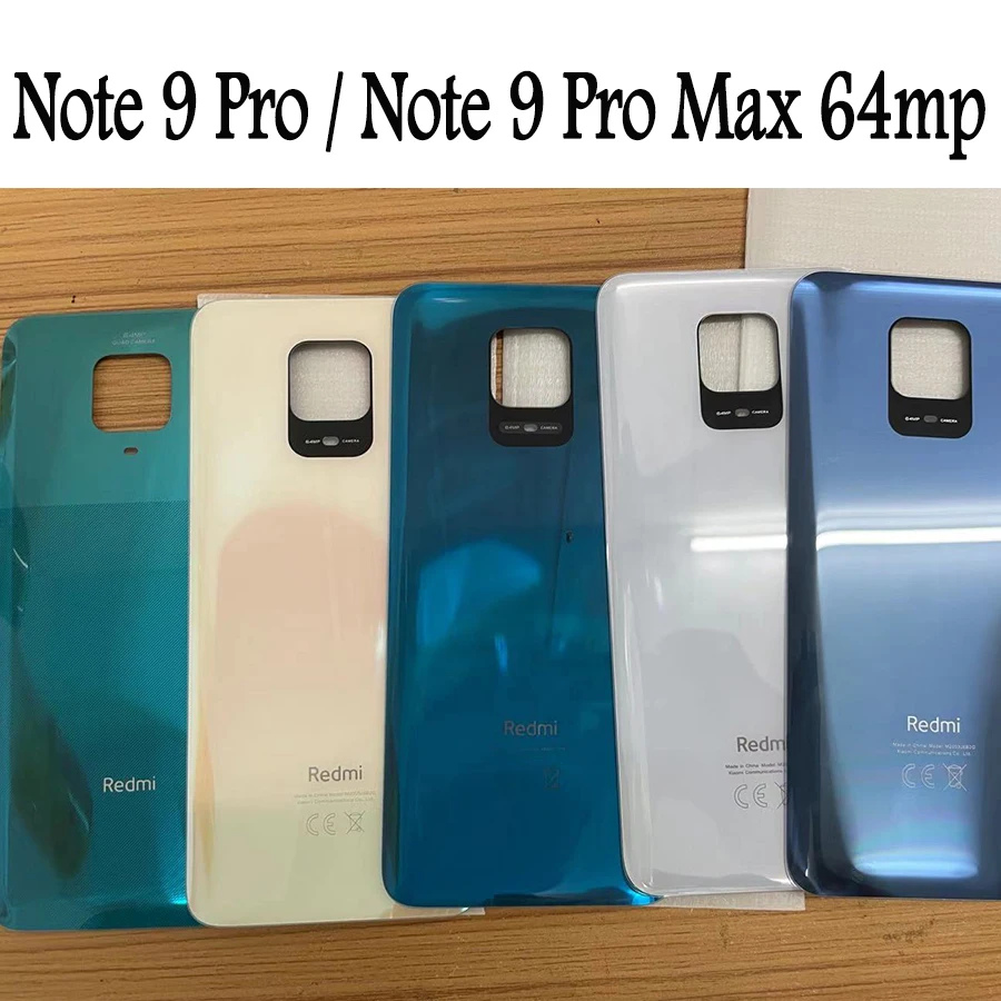 Для Xiaomi Redmi Note 9 pro max чехол накладка для батарейного отсека стеклянная задняя