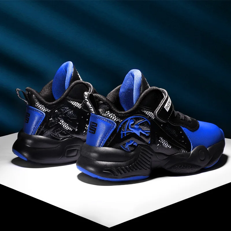 Баскетбольная обувь для мальчиков детская Jordan кожаные кроссовки с высоким
