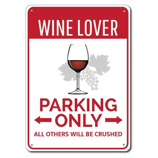 

Wine Lover Parking Sign Metal Tin Sign Metal Sign Wine Lover Gift Wine Lover Sign Wine Glass Decor Wine Room Decor Wino Gift