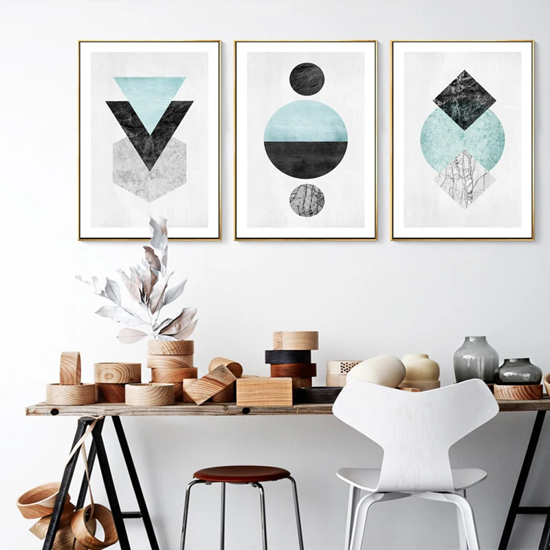 

Abstract Marble Geometric Canvas Painting Nordic Posters and Prints Wall Art Decorative Pictures for Living Room Home Decor