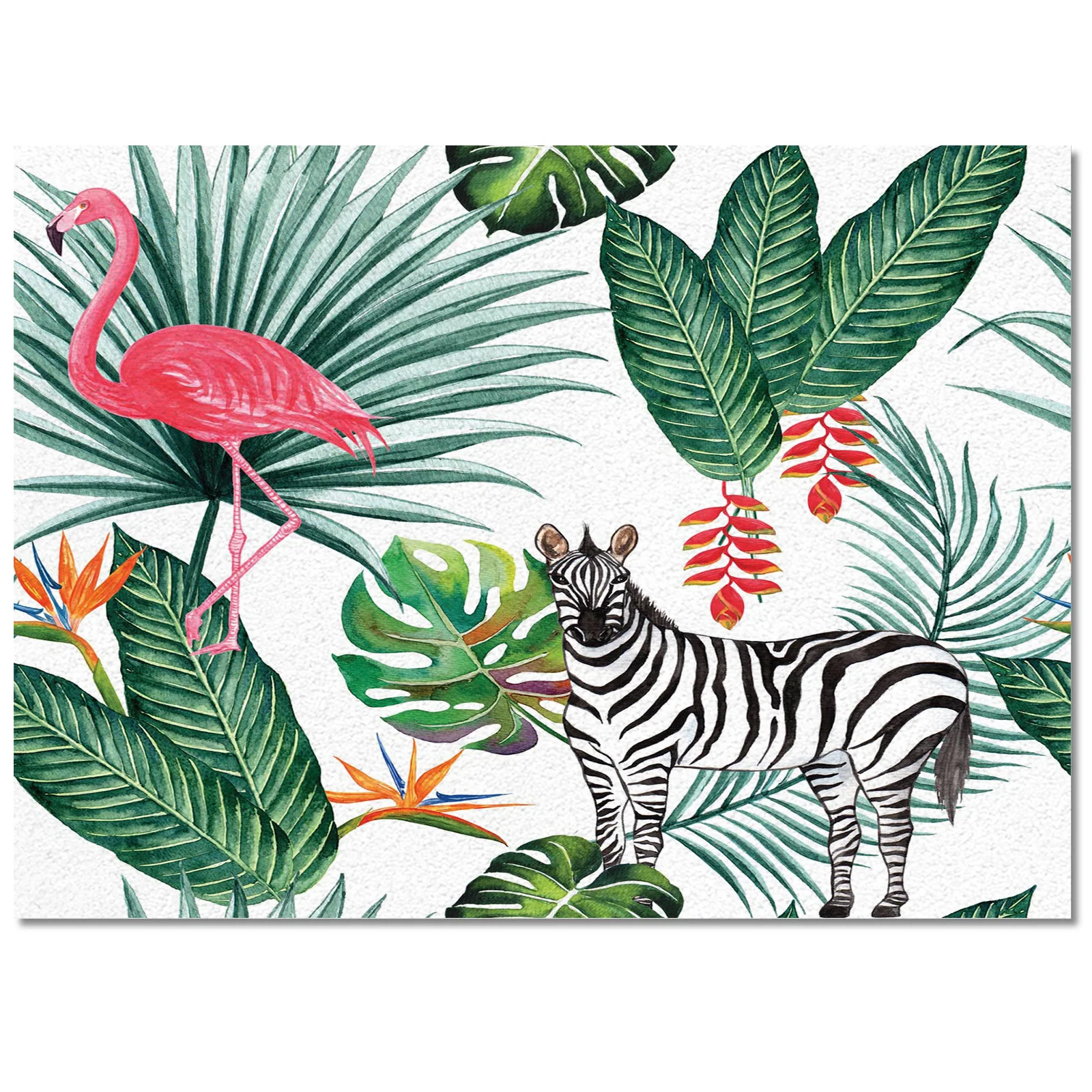 Зебра фламинго тропический коврик в джунглях для гостиной ковер напольные ковры