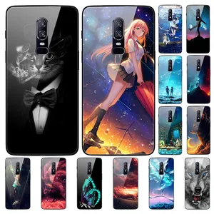 Case For Oneplus 6 6T Back Phone Cover Black Silicone Bumper With Tempered Glass Series 3 Case For Oneplus 6 6T Back Phone Cover Black Silicone Bumper With Tempered Glass Series 3