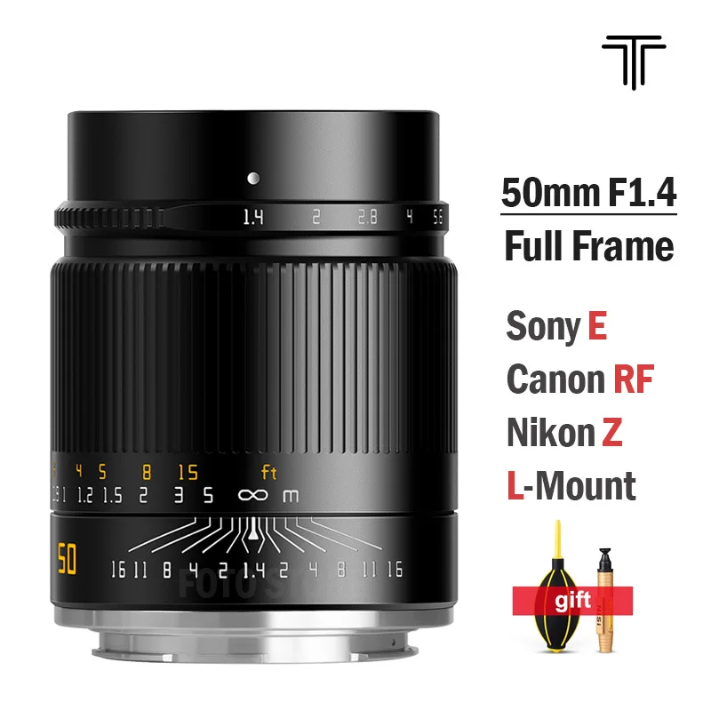 Объектив TTartisan 50 мм F1.4 ASPH полнокадровый объектив с большой диафрагмой для камер