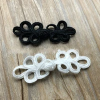 500 pcslot black white leaf chinese knot frog button handmade cheongsam wedding invitation sewing accessories arts crafts diy