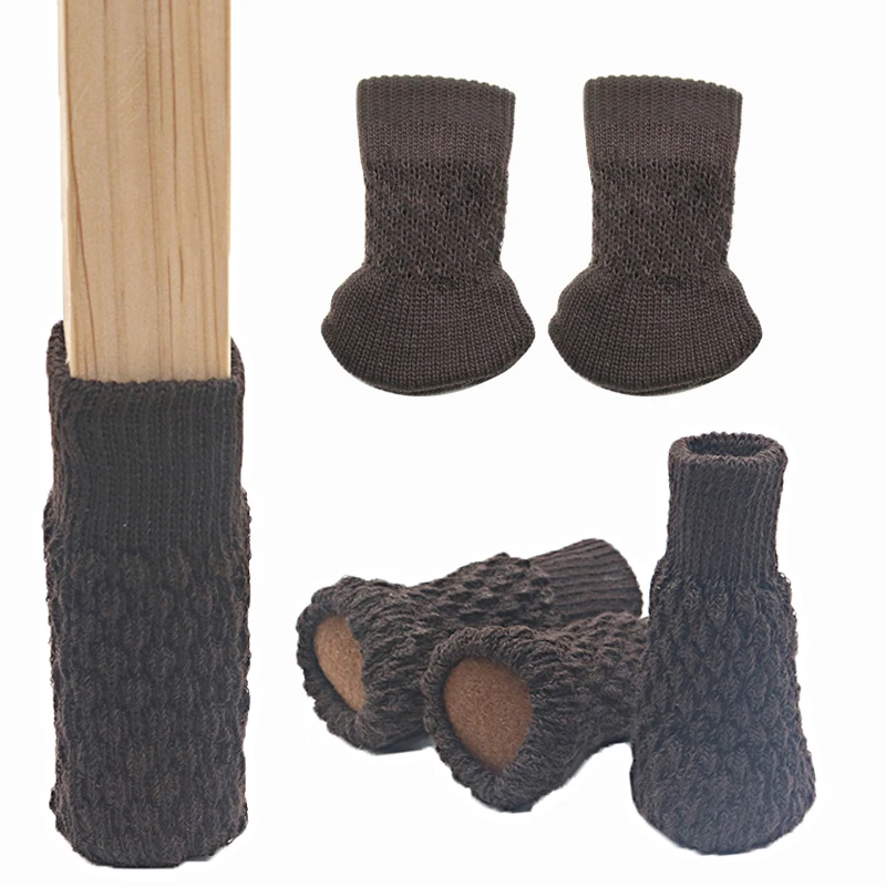 4 шт. носки для ног на стуле тканевые перчатки защита от пола вязаные шерстяные