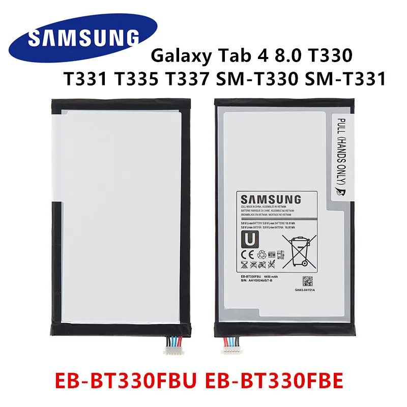 SAMSUNG-EB-BT330FBU original para tableta Samsung Galaxy Tab 4, 4450mAh, T330, T331, T335, EB-BT330FBE, SM-T330, T337, 8,0-0