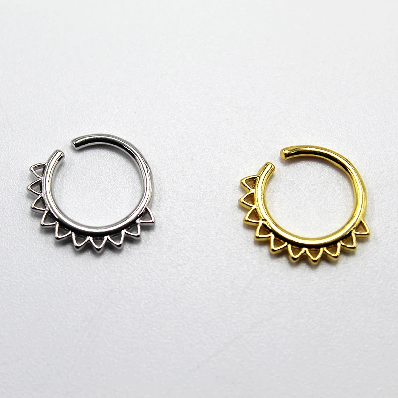 1 шт. круглый цветок кристалл поддельные пирсинг носа ухо для соска септума