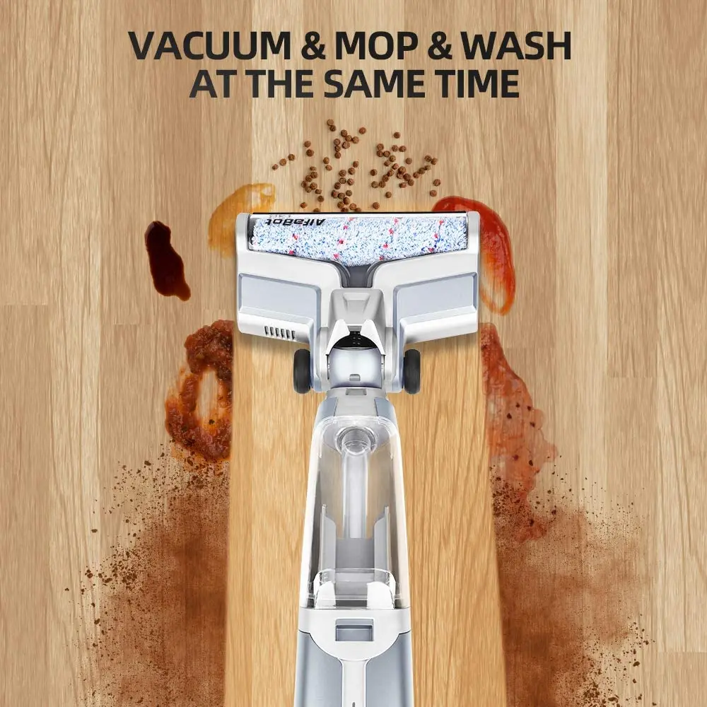 저렴한 150W 무선 워터 스프레이 Mopping 기계 진공 청소기 습식 건식 이중 물 탱크 홈 플로어 매트 EU 용 스마트 음성 지원