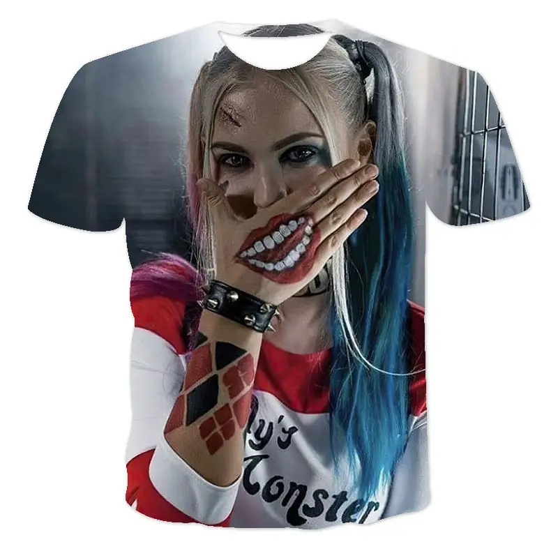 

2021 New 3D Printing Clown Hip-Hop Unisex Short-Sleeved Personalized Round Neck Pullover XXS-6XL Plus Size T-Shirt Wholesale