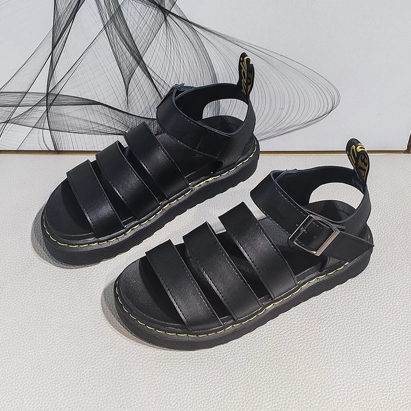 

Sandals women 2020 summer new muffin thick bottom fairy style high heel ROMAN SANDALS flat bottom anti women's