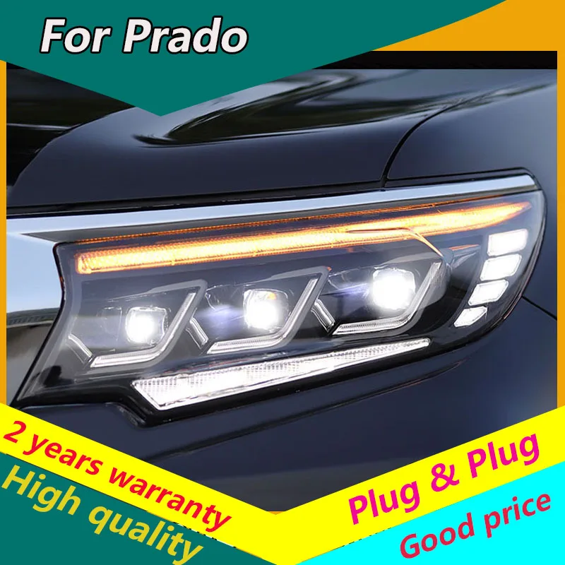 For Toyota Land Cruiser Prado 2018 Headlights Prado LED Headlight DRL LED Automobile Accessories