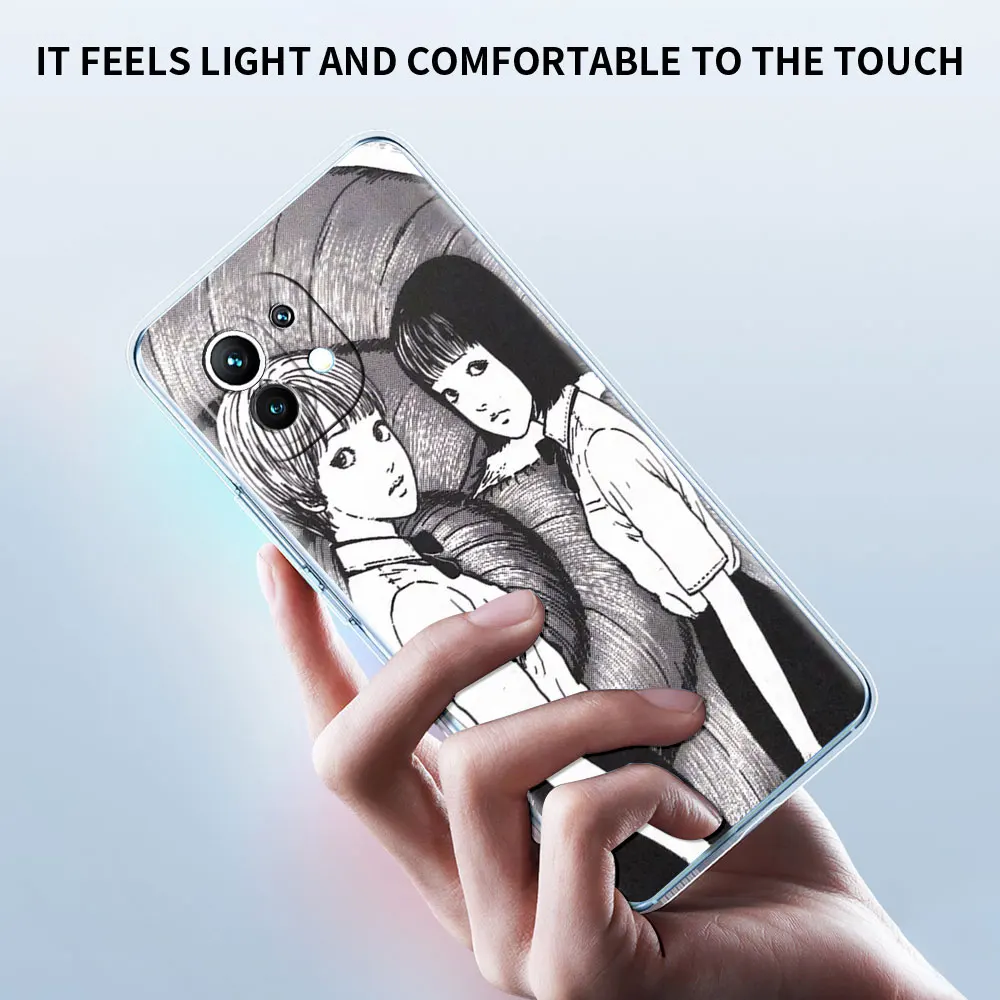 silicone phone case for xiaomi mi poco x3 nfc 10t pro 11 m3 note 10 lite f3 9t f1 11i clear soft back cover junji ito tomie tees free global shipping