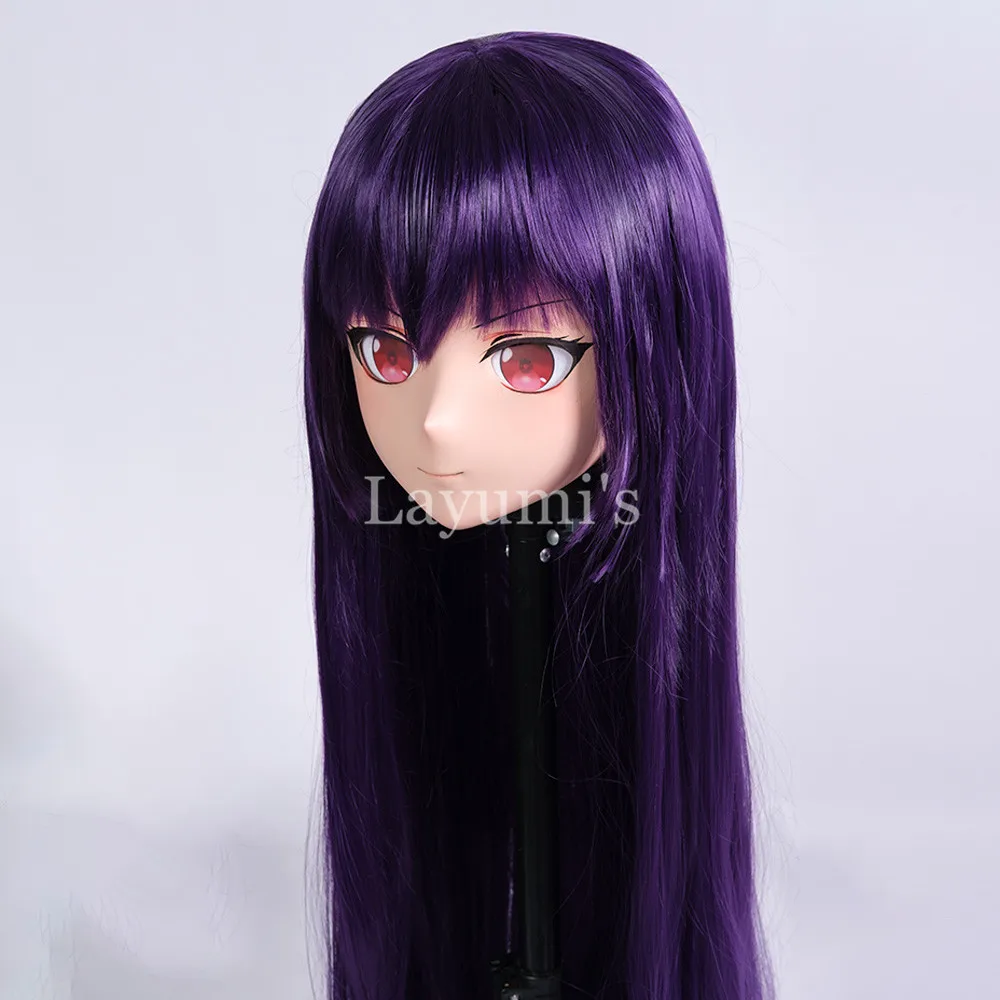 

(LiLi Mask 115) Girl Half Head Halloween Realistic Silica Mask Cosplay Japanese Comic Anime Kigurumi Mask BJD Crossdresser Doll