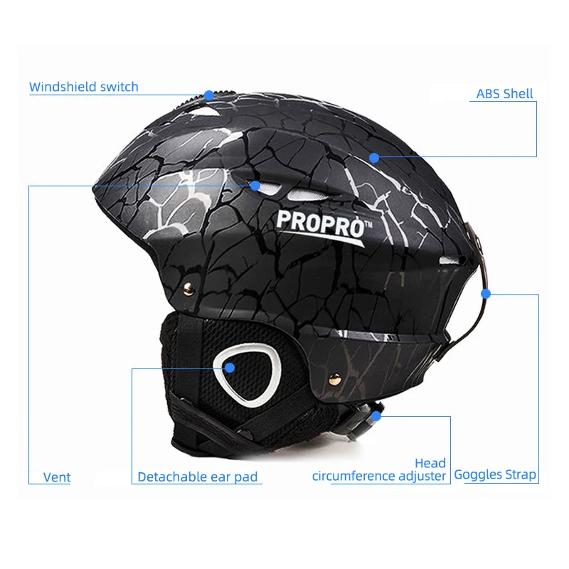 PROPRO Ski Helmet Protection Men Skiing Snowboarding Women Outsports Motorcycle Cycling Skateboard Skating Safety | Спорт и