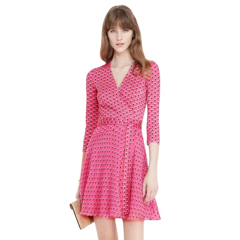 Женское шелковое шифоновое платье с v образным вырезом и поясом|women chiffon dress|chiffon